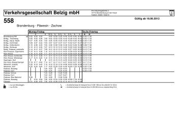 558 - Verkehrsgesellschaft Belzig mbH