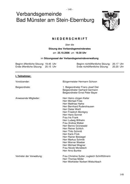 Verbandsgemeinde Bad Münster am Stein-Ebernburg