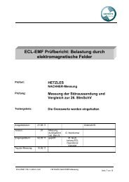 ECL-EMF Prüfbericht: Belastung durch ... - der VG Dormitz