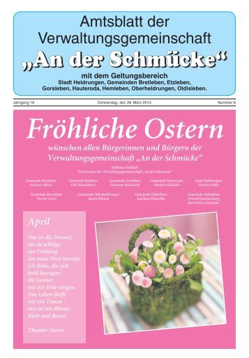 Amtsblatt Nr. 06 vom  28.03.2013 - Verwaltungsgemeinschaft "An der ...