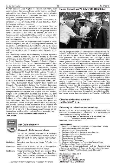 Amtsblatt Nr. 17 vom 03.09.2010 - Verwaltungsgemeinschaft "An der ...
