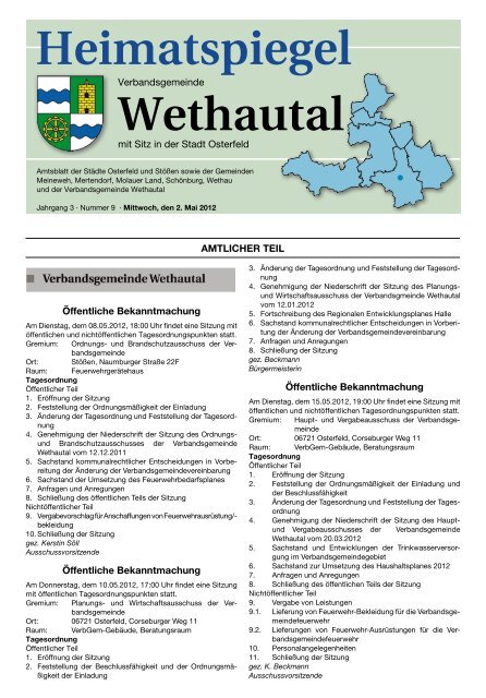 wethau tal_amtl_09 - Verbandsgemeinde Wethautal