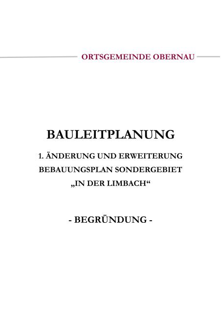 BAULEITPLANUNG - Verbandsgemeinde Flammersfeld