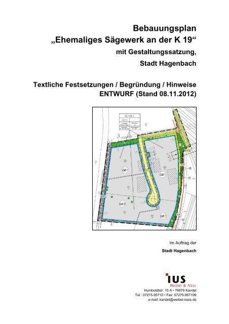 Bebauungsplan âEhemaliges SÃ¤gewerk an der K 19â