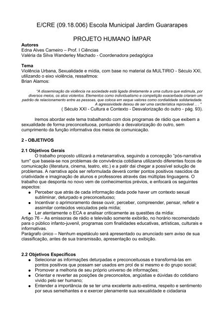 texto do projeto (pdf) - MULTIRIO