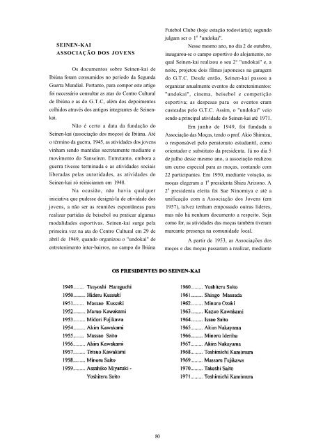 História do Desenvolvimento Da Colônia Nipo Brasileira de