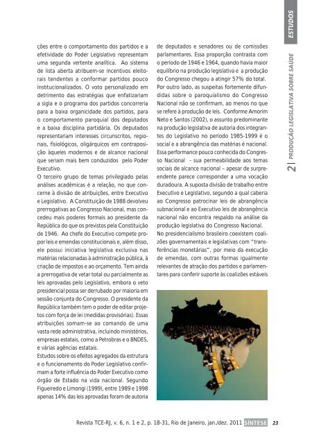 Revista SÍNTESE, v 6, n. 1 e 2, jan/dez de 2011. - ECG / TCE-RJ