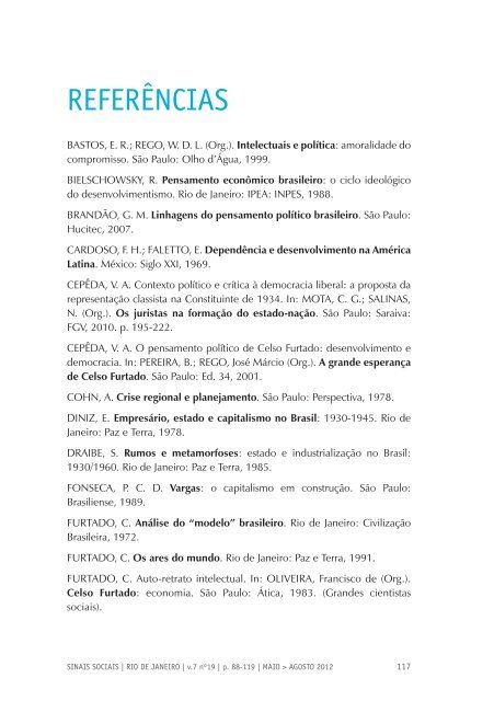 Revista Sinais Sociais N19 pdf - Sesc