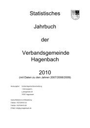 Statistisches Jahrbuch der Verbandsgemeinde Hagenbach 2010