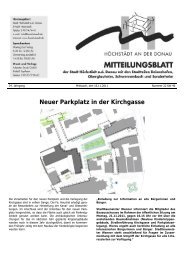 Ausgabe 22 vom 16.11.2011 - Verwaltungsgemeinschaft Höchstädt ...