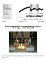 Mitteilungsblatt der Stadt Höchstädt - Verwaltungsgemeinschaft ...