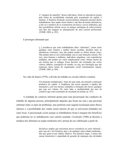 centralidade urbana e comércio informal: os novos espaços - Unesp