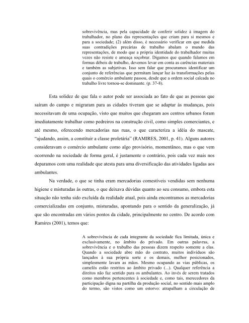 centralidade urbana e comércio informal: os novos espaços - Unesp