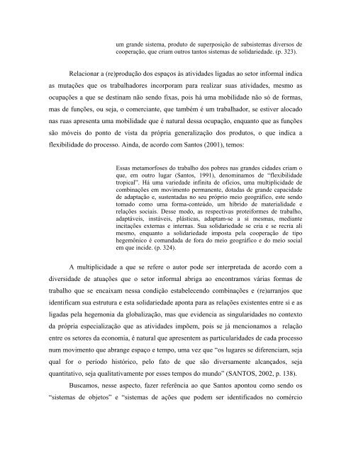 centralidade urbana e comércio informal: os novos espaços - Unesp