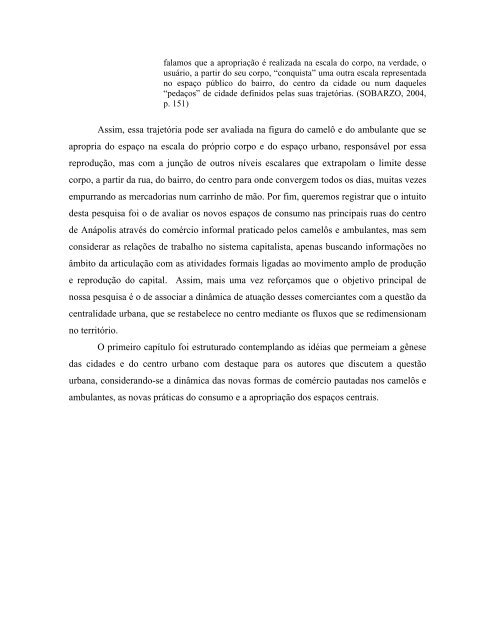 centralidade urbana e comércio informal: os novos espaços - Unesp