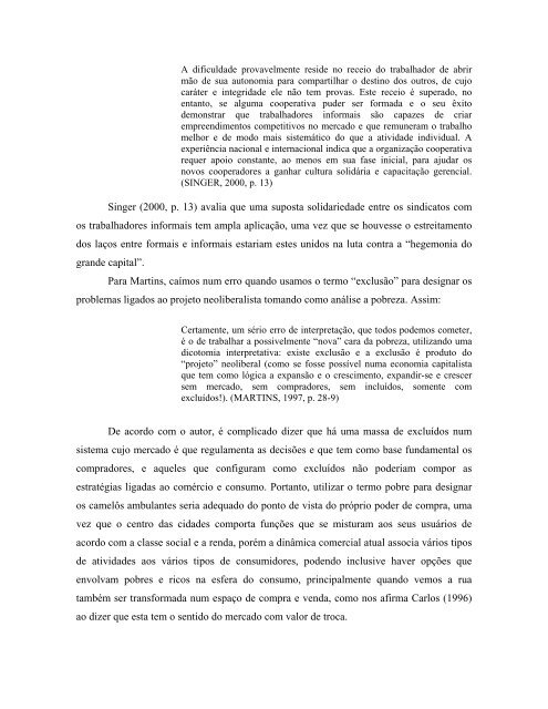 centralidade urbana e comércio informal: os novos espaços - Unesp