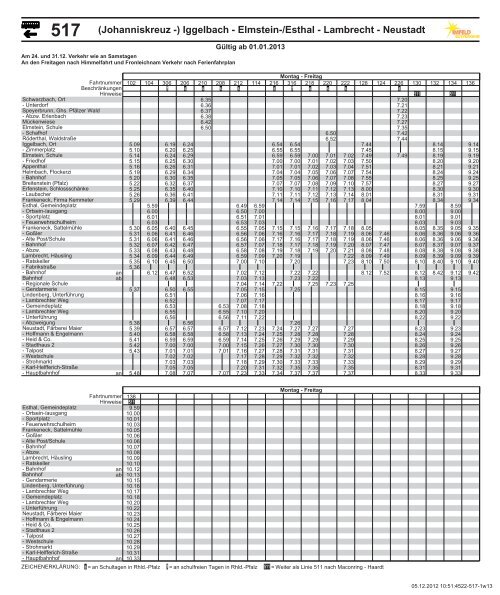 Fahrplan-Download - VG Lambrecht