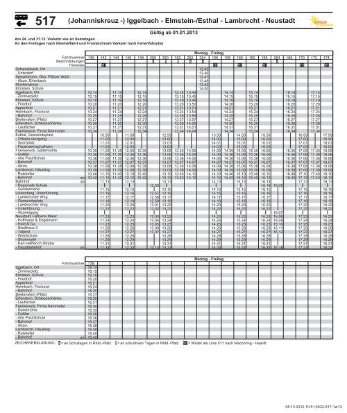 Fahrplan-Download - VG Lambrecht