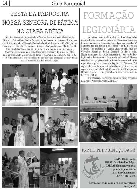 Ed.: Junho 2011 - Paróquia Santa Terezinha | Joaçaba.SC