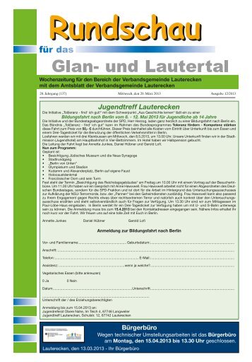 Amtsblatt KW 12 - Verbandsgemeinde Lauterecken