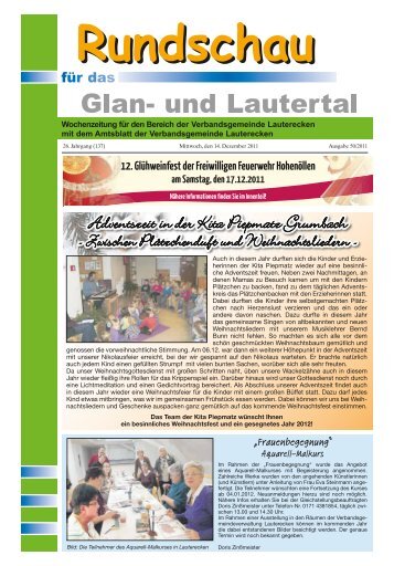 Amtsblatt KW 50 - Verbandsgemeinde Lauterecken
