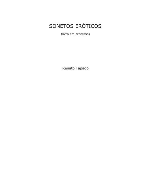 SONETOS ERÓTICOS - Renato Tapado