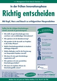 Management Circle Seminar: Richtig entscheidungen