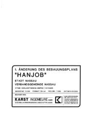 Bebauungsplan Hanjob - Verbandsgemeinde Nassau