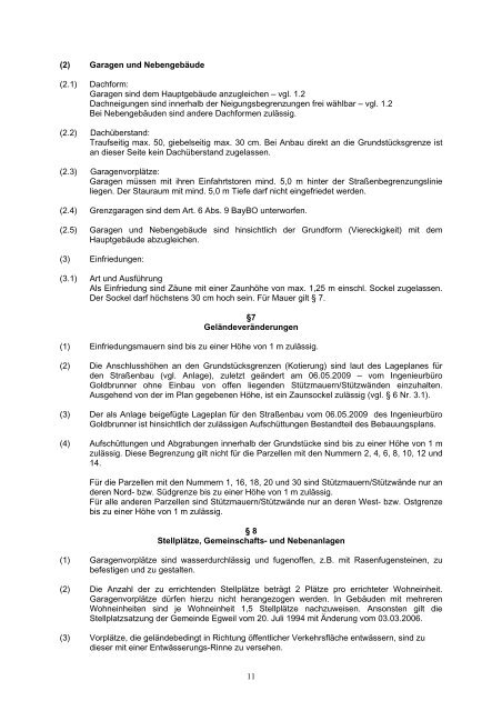 Auszug Bebauungsplan "Deiserfeld" mit Festsetzungen als PDF