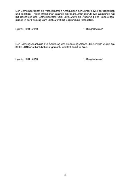 Auszug Bebauungsplan "Deiserfeld" mit Festsetzungen als PDF