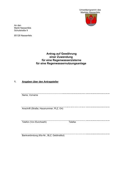 Antrag im PDF-Format - VG Nassenfels