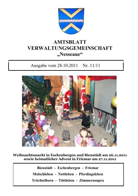 AMTSBLATT VERWALTUNGSGEMEINSCHAFT ... - VG "Nesseaue"