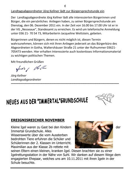 AMTSBLATT VERWALTUNGSGEMEINSCHAFT ... - VG "Nesseaue"