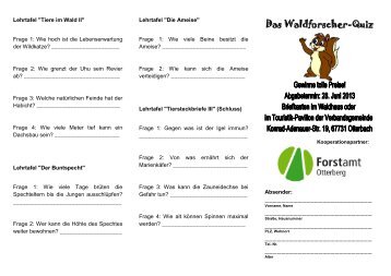 Das Waldforscher-Quiz