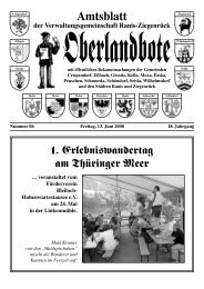 Oberlandbote - Verwaltungsgemeinschaft Ranis–Ziegenrück