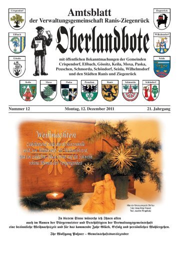 Ausgabe Dezember 2011 - Verwaltungsgemeinschaft Ranis ...