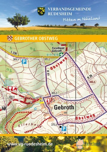 Wanderwege in Gebroth - Verbandsgemeinde Rüdesheim