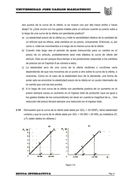 La Medida de las Elasticidades. - Universidad José Carlos Mariátegui