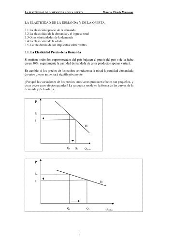 La Elasticidad de la Demanda y de la