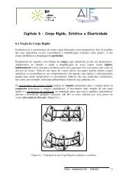 Capítulo 6 – Corpo Rígido, Estática e Elasticidade - Aif.estt.ipt.pt