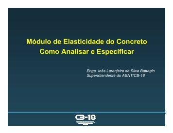 Módulo de Elasticidade do Concreto Como Analisar e ... - Abece