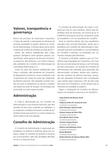 Relatório de Responsabilidade Socioambiental 2011 - Rede Energia