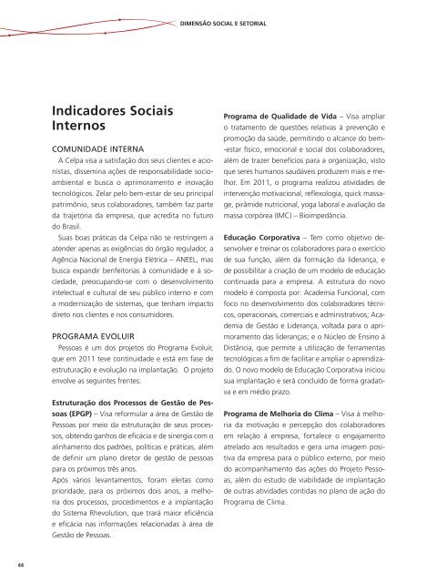 Relatório de Responsabilidade Socioambiental 2011 - Rede Energia