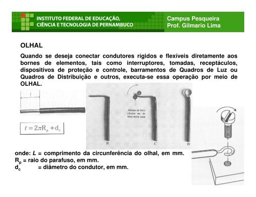 1 - Ferramentas para Instalações Elétricas - Prof. Gilmário Lima