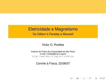 Eletricidade e Magnetismo - Instituto de Física - USP