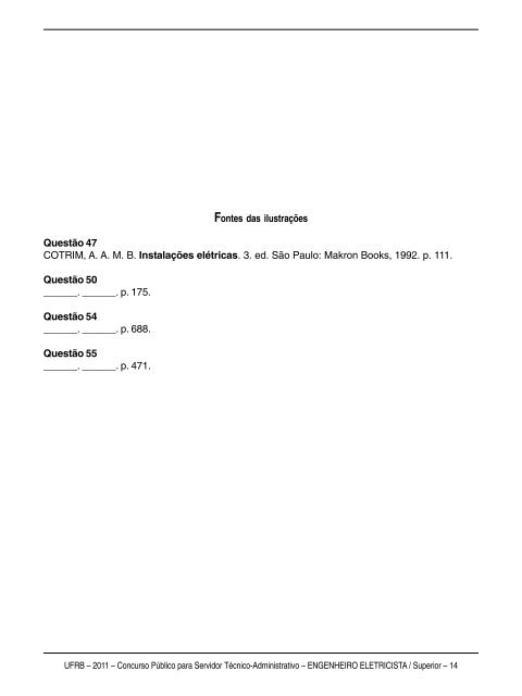 Prova - Engenheiro Eletricista - Concursos