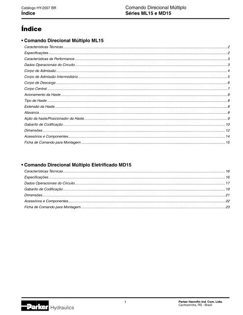 HY-2007 BR.indd - DPH Hidráulica Ltda