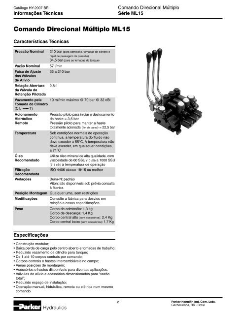 HY-2007 BR.indd - DPH Hidráulica Ltda