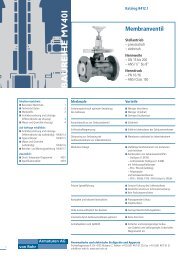 BA UREIHE MV401 - Rohr Armaturen AG