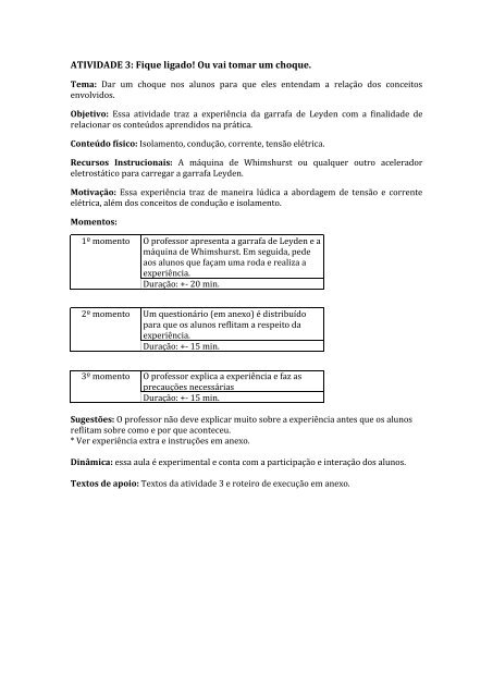 Os riscos da eletricidade no cotidiano - Faculdade de Educação - USP